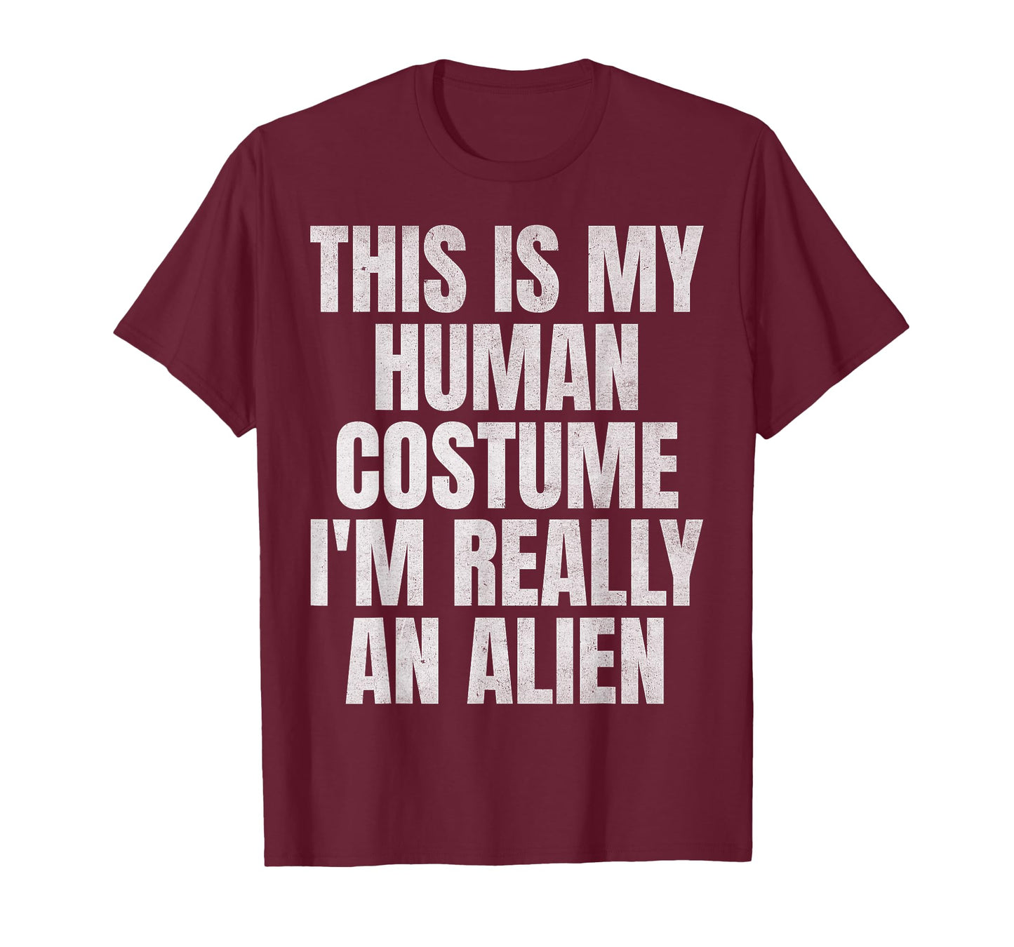 This Is My Human Costume Funny Lazy Halloween Alien Costume T-Shirt