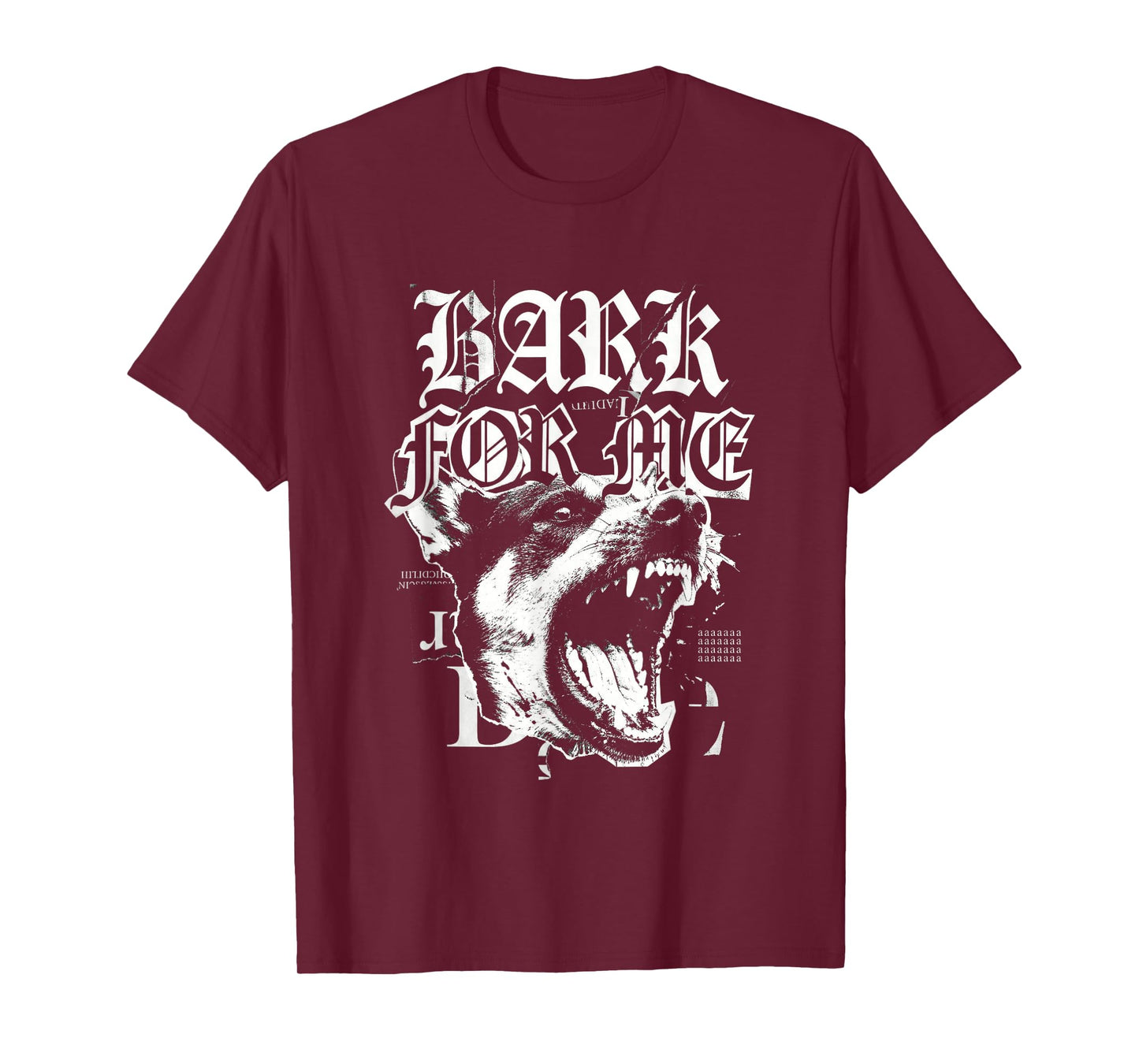Bark for Me Snarling Wolf Gothic Grunge Edgy Aesthetic T-Shirt