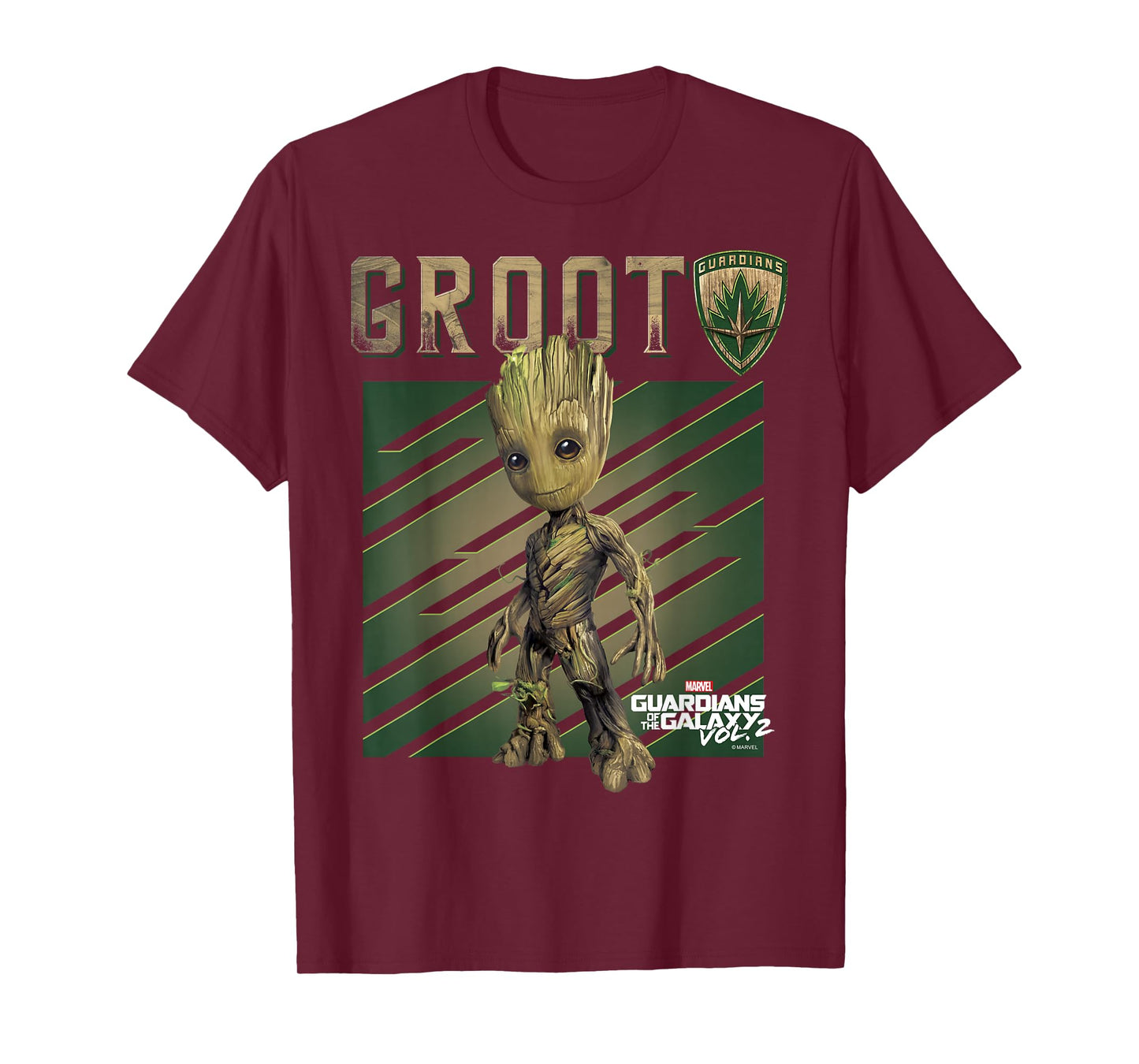 Marvel Guardians of The Galaxy Vol 2 Baby Groot Shield T-Shirt