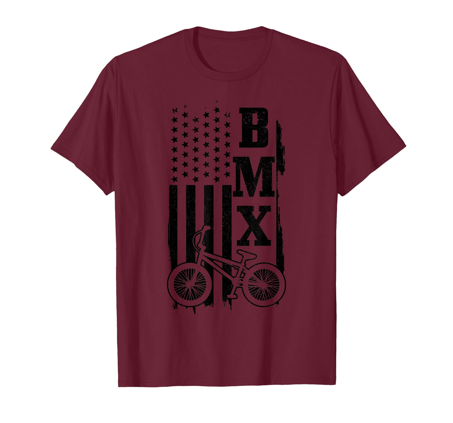 BMX American Flag Patriotic Bike T-Shirt