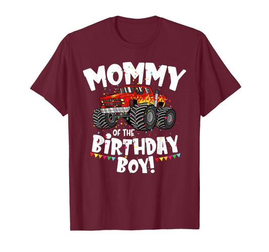 Funny Monster Truck Mommy Of The Birthday Boy Gift For Her T-Shirt