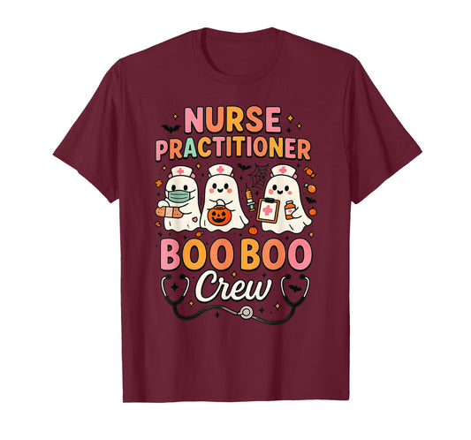 NP - Nurse Practitioner Boo Boo Crew Halloween Ghost T-Shirt