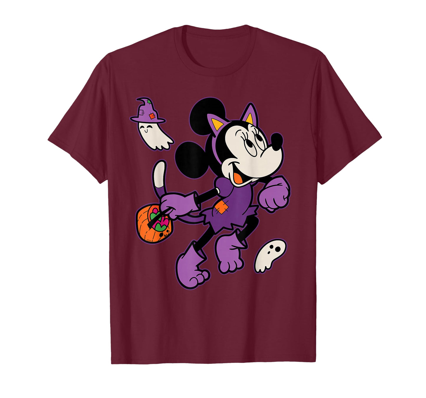Disney Minnie Mouse in Cat Costume Spooky Cute Halloween T-Shirt