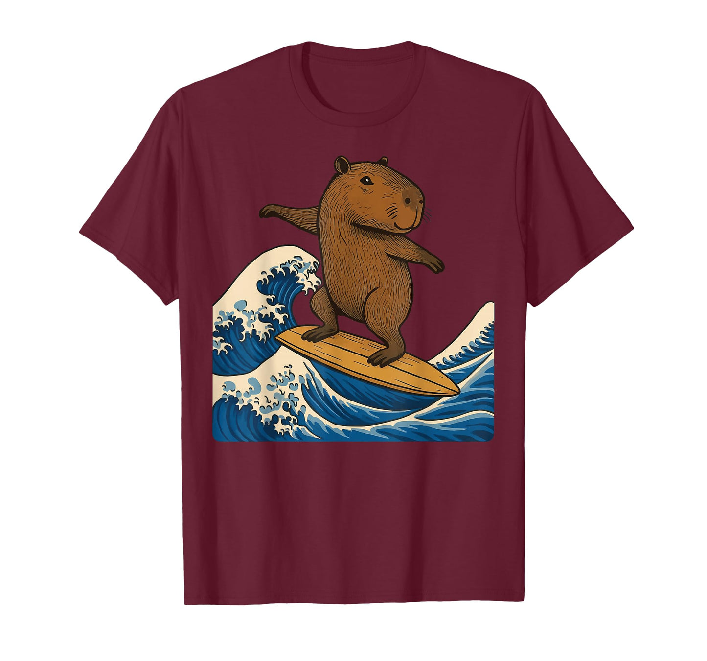 Capybara Surfing Japanese T-Shirt