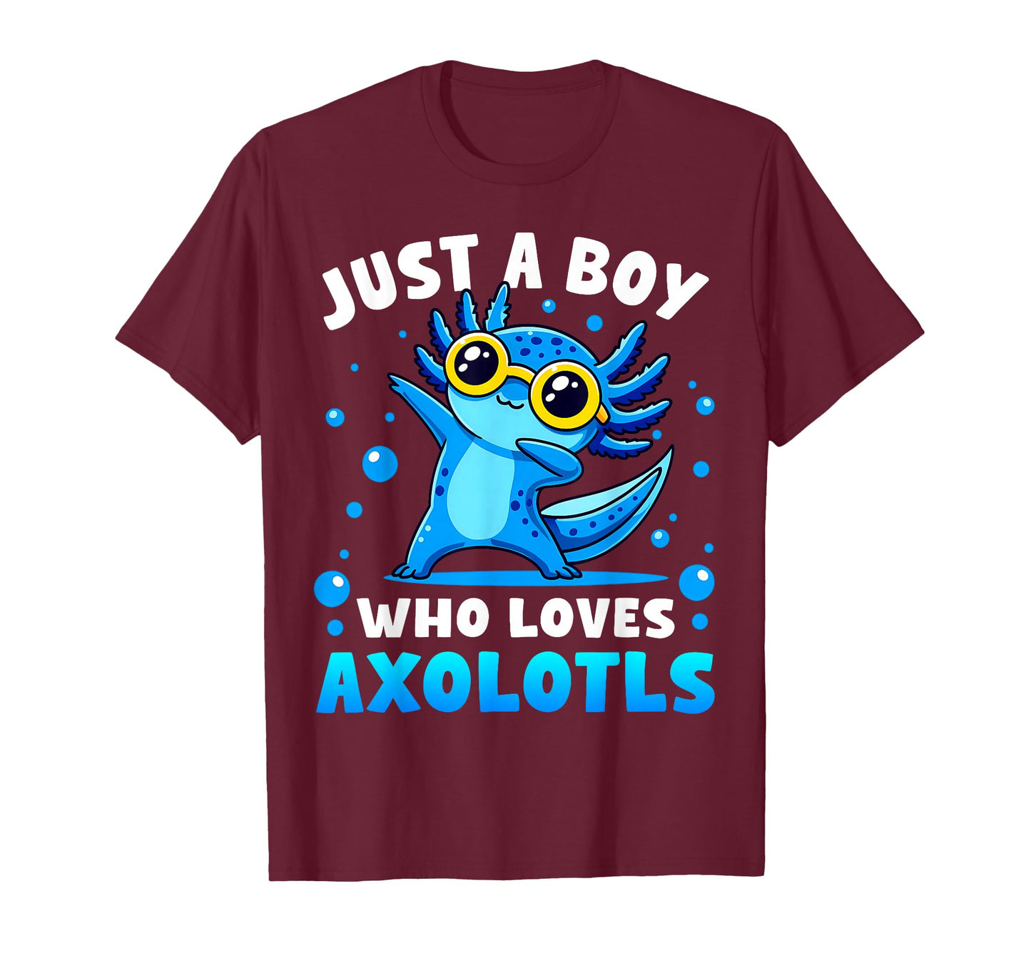 Just A Boy Who Loves Axolotls Cute Dabbing Axolotl Boys Kids T-Shirt