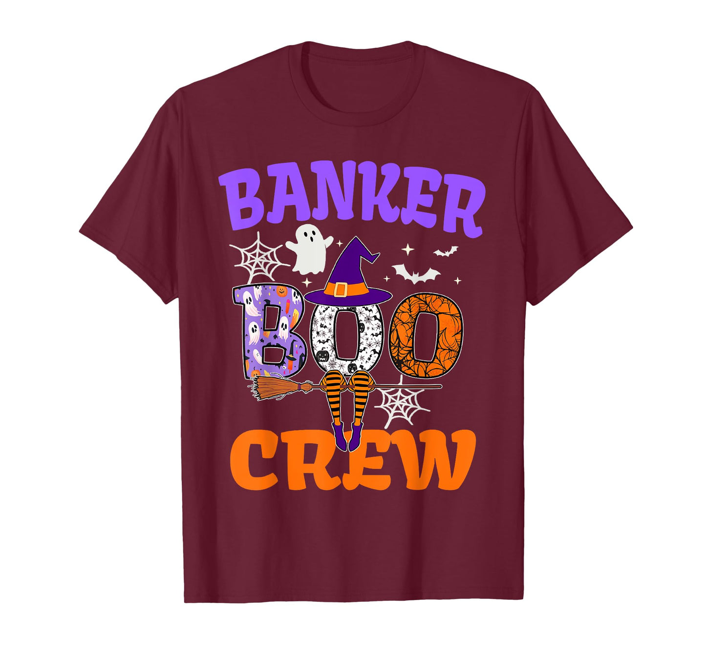 Banker Boo Crew Spooky Ghost Halloween Banking Squad Costume T-Shirt
