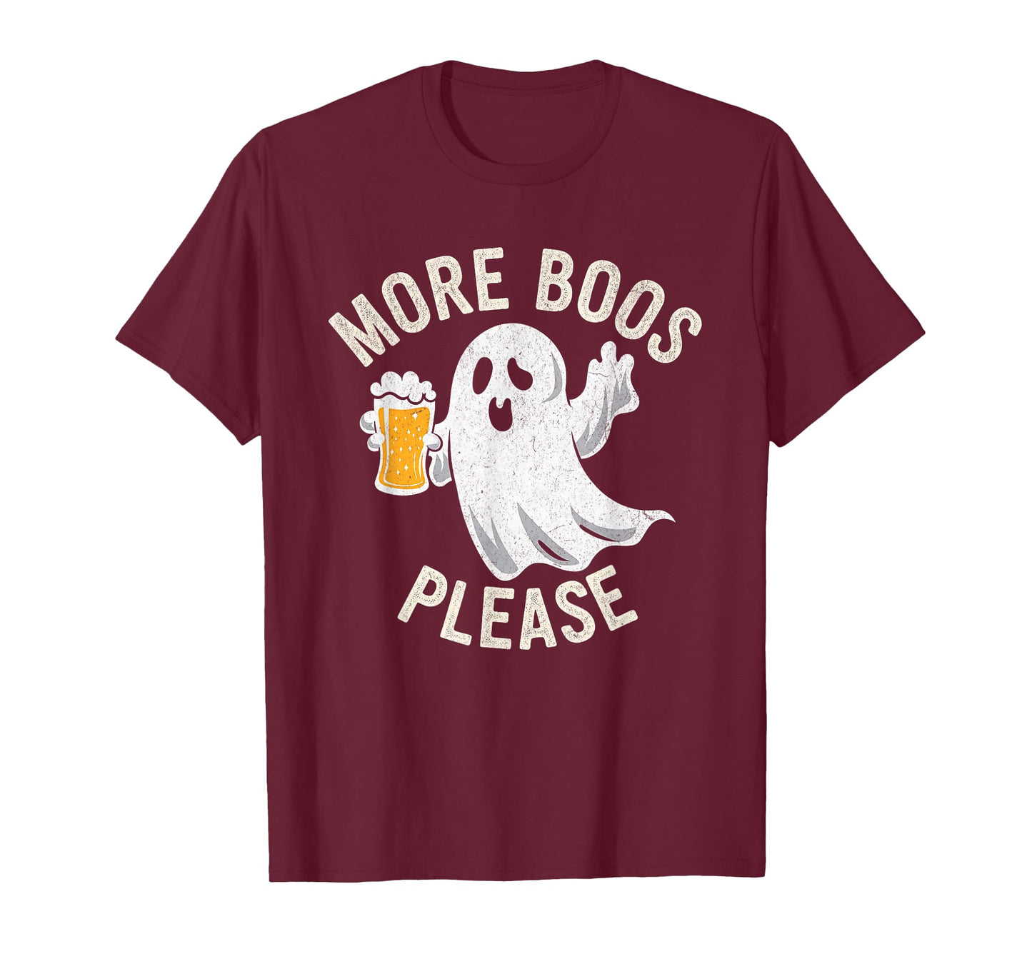 More Boos Please Ghost Funny Halloween Beer Drinking T-Shirt