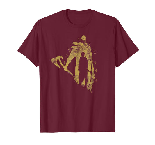 God of War Kratos and Atreus One Color Gold T-Shirt