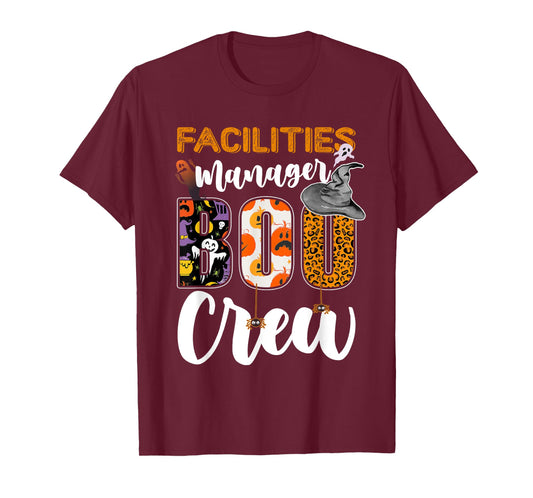 Facilities Manager Boo Crew Halloween Matching Administrator T-Shirt