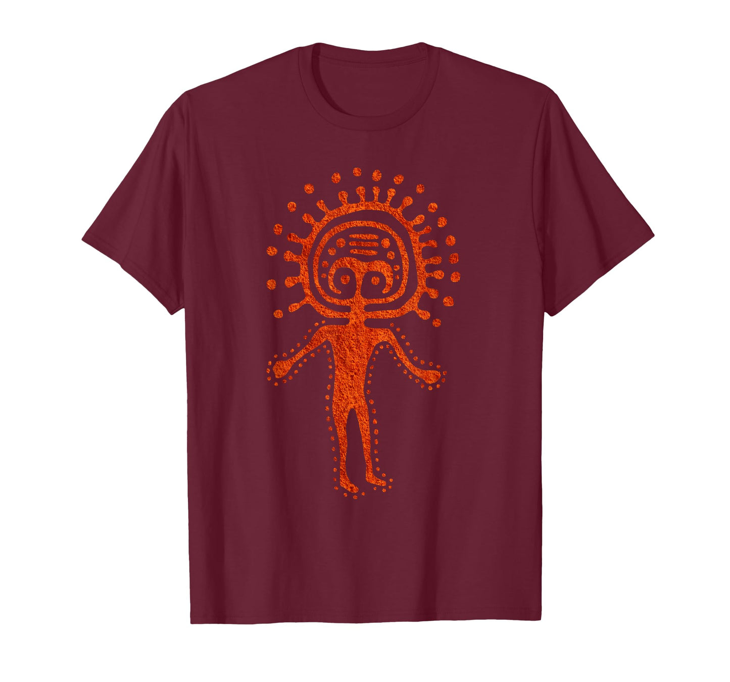 Kazak Man Alien Shaman Symbol Cosmic Paleo Petroglyph Art T-Shirt