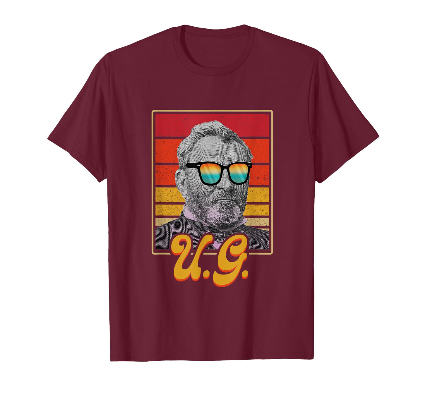 U.G. President Ulysses S. Grant Retro Patriotic USA July 4th T-Shirt