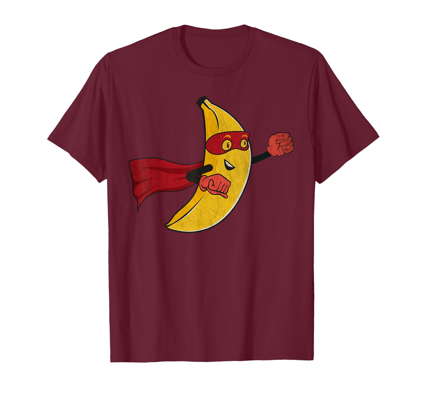 Funny Banana Superhero Cartoon Hero Fruit Avenger Costume T-Shirt
