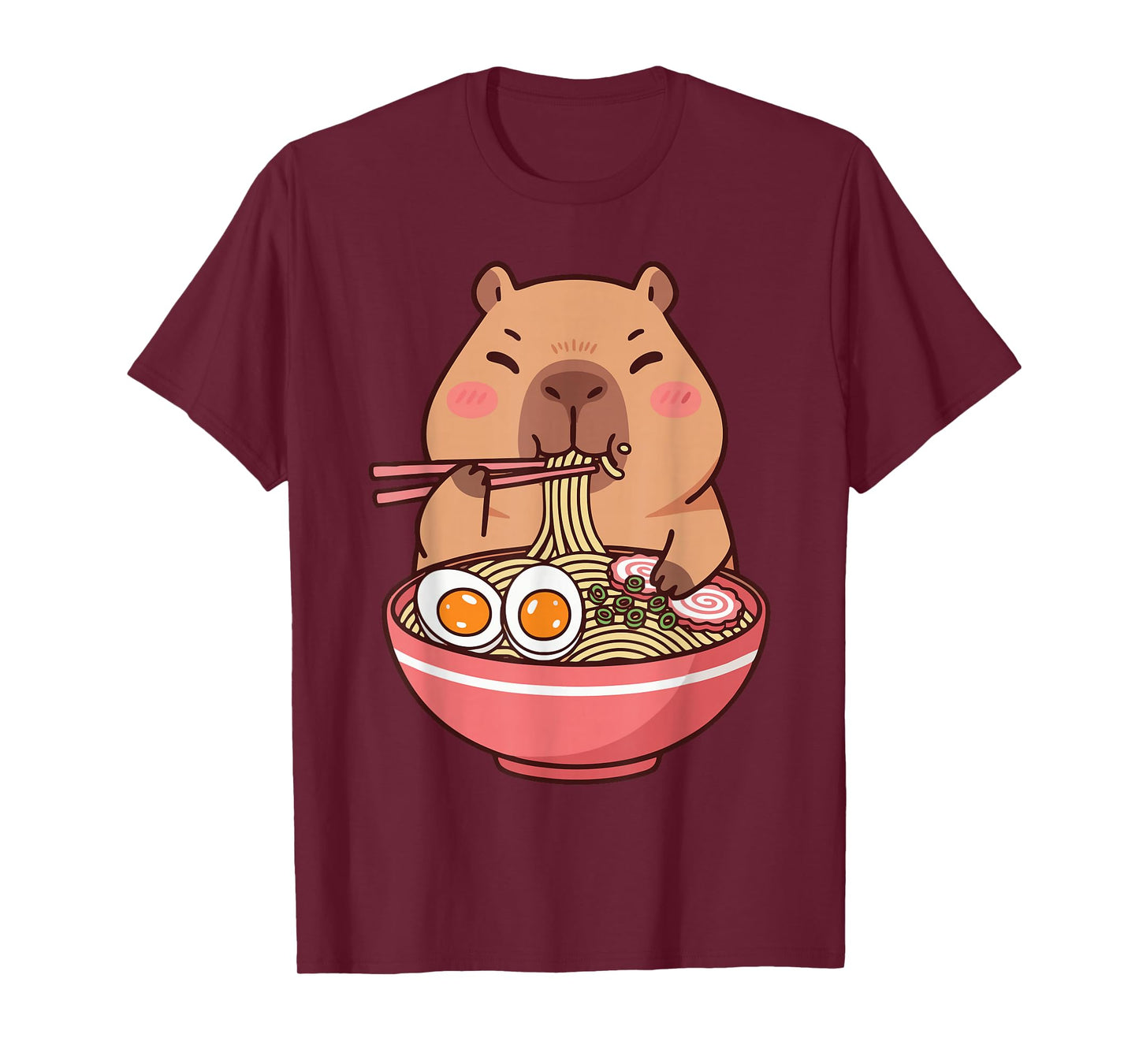 Cute Capybara Ramen Kawaii Kids Boys Girls Cool Anime Teen T-Shirt