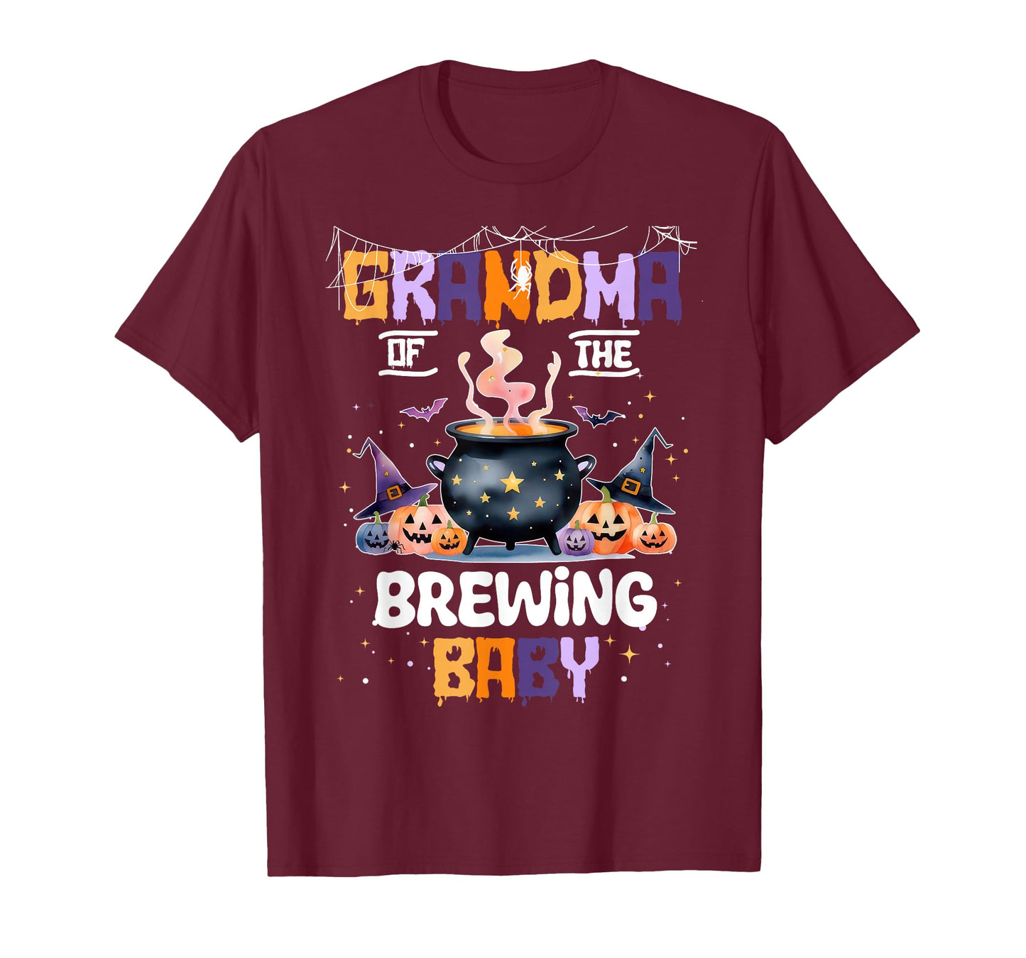 Grandma of The Brewing Baby Boo Ghost Halloween Baby Shower T-Shirt