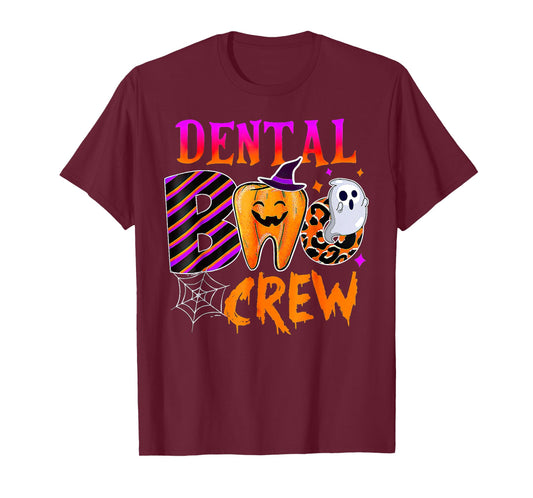 Halloween Dental Boo Crew Teeth Dentist Spooky T-Shirt
