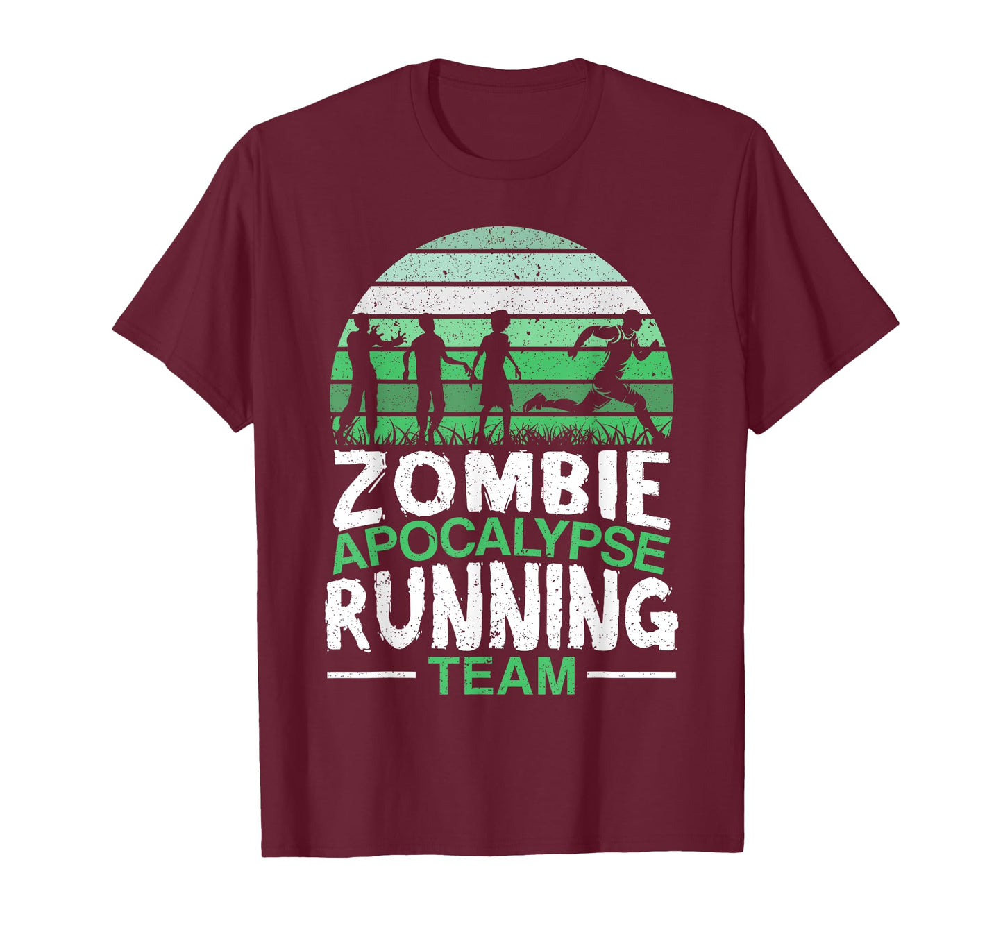 Zombie Apocalypse Running Team Halloween Trick Or Treat T-Shirt