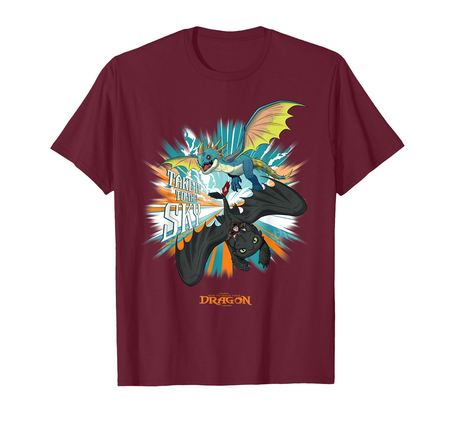 DreamWorks Dragons Toothless and Stormfly Take to The Sky T-Shirt
