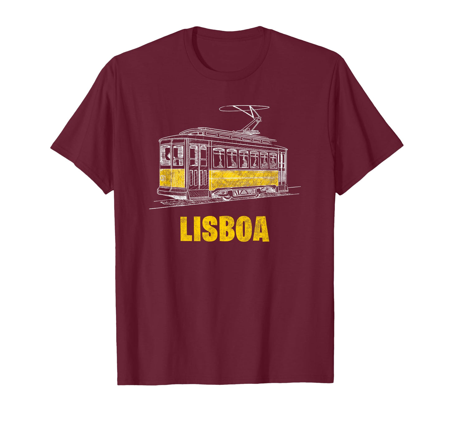 Vintage Lisbon Cable Car Shirt Portugal Travel Tram T-Shirt