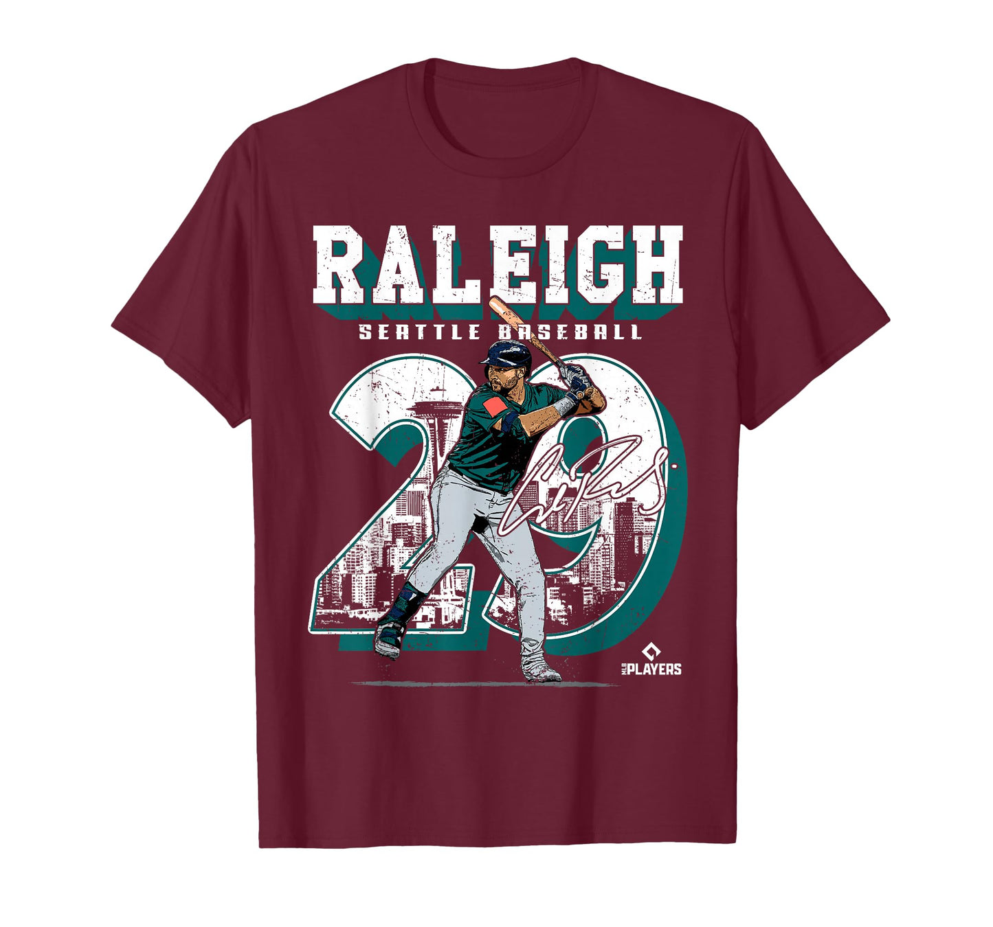 Cal Raleigh | Seattle MLB Baseball Players | MLBCRA201M T-Shirt
