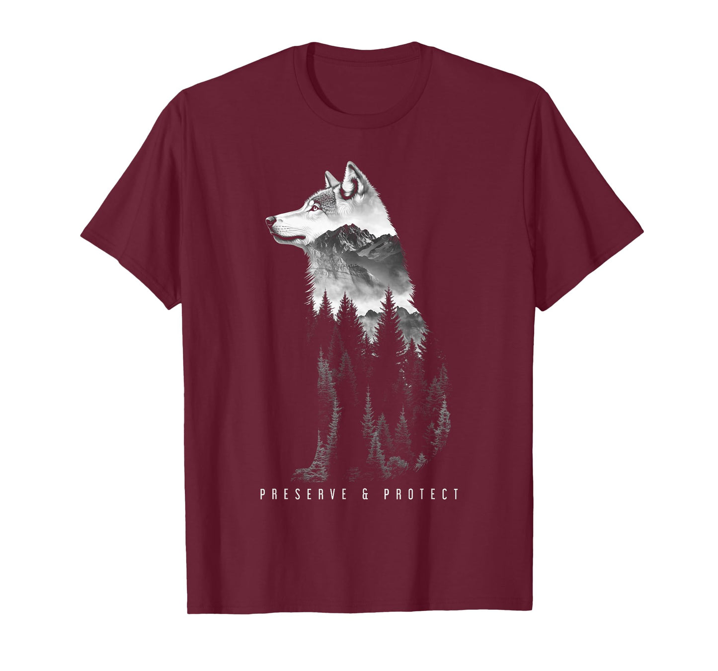 Wolf Preserve & Protect Nature Lover Animal T-Shirt