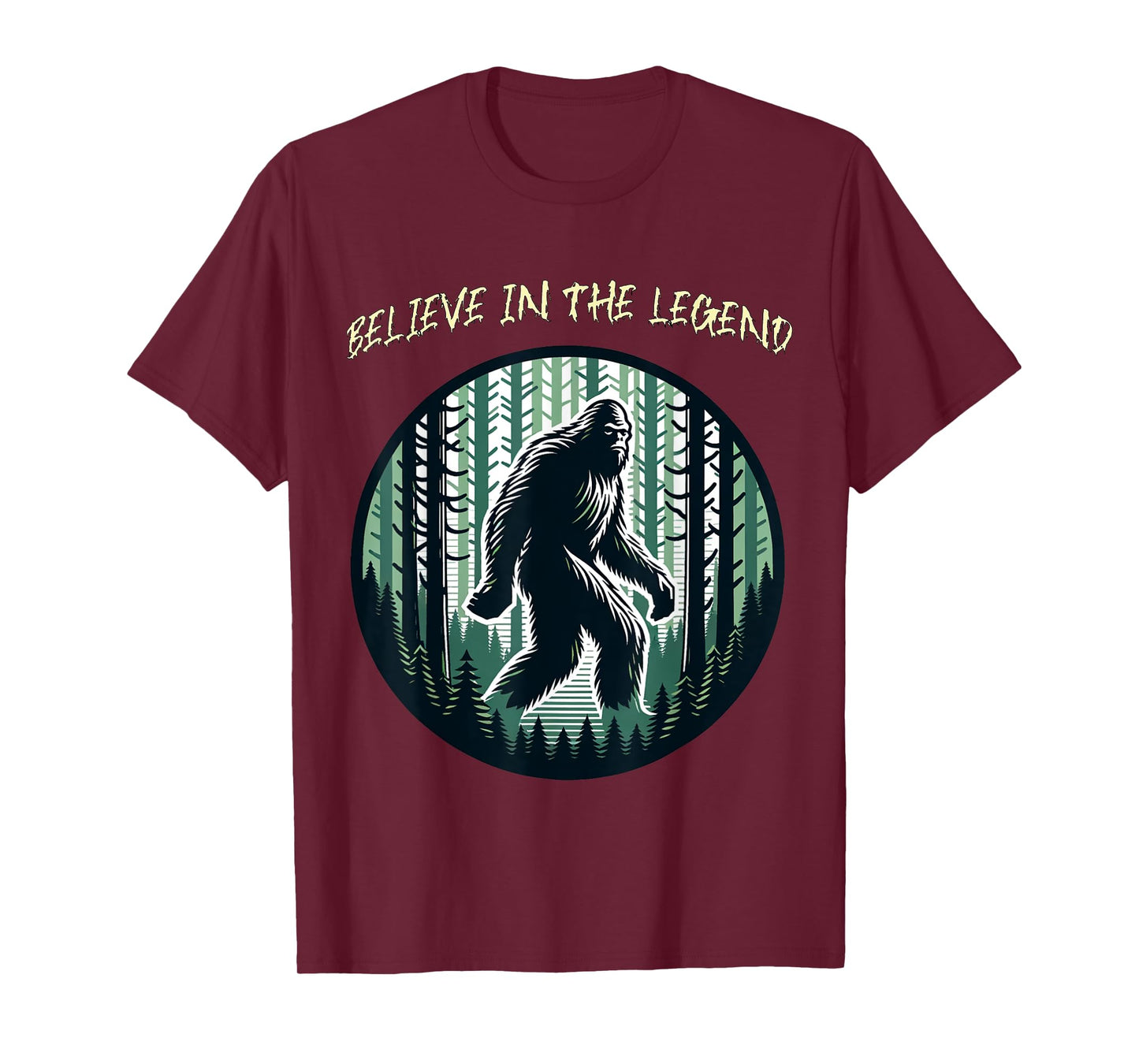 Sassy the Sasquatch Funny Retro Camping Legend Cartoon T-Shirt