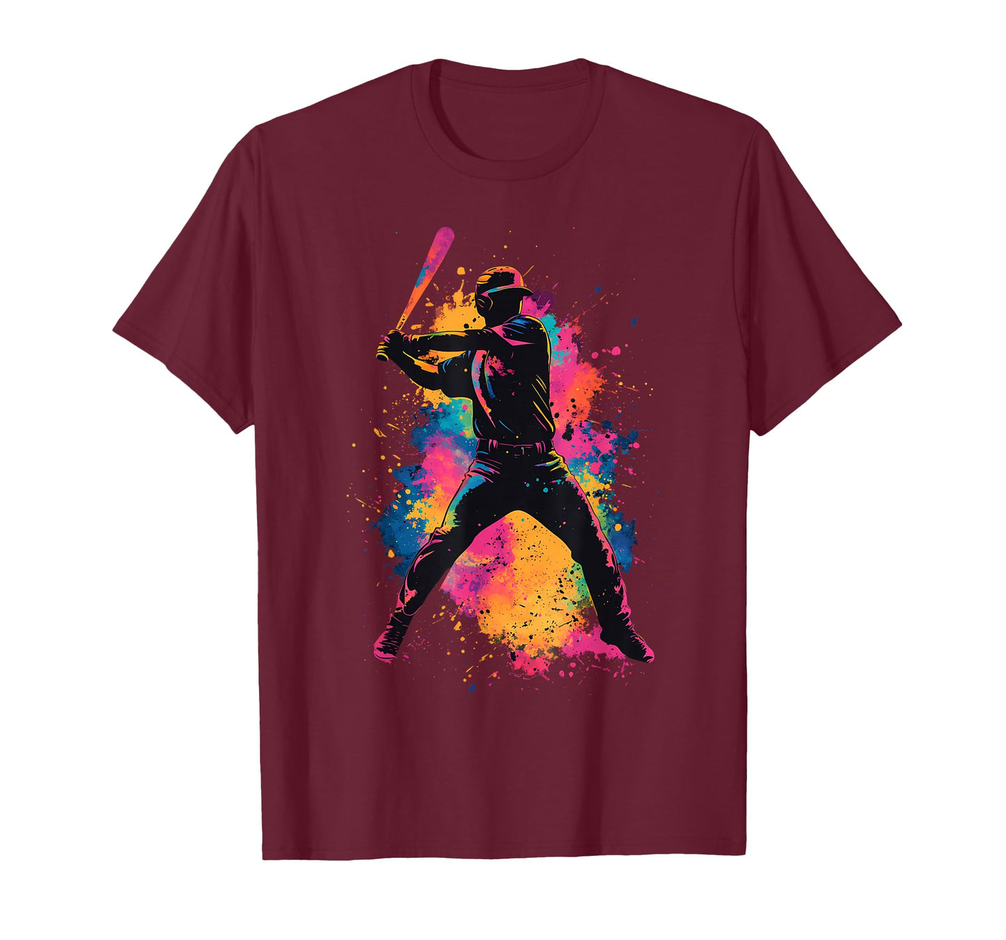 Colorful Baseball Player T-Shirt