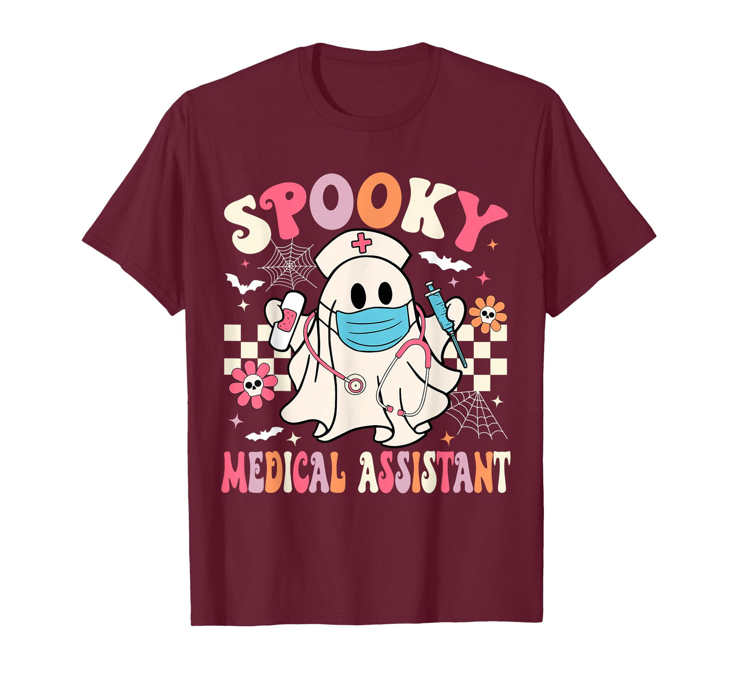 Groovy Spooky Medical Assistant Cute Halloween Med Assistant T-Shirt