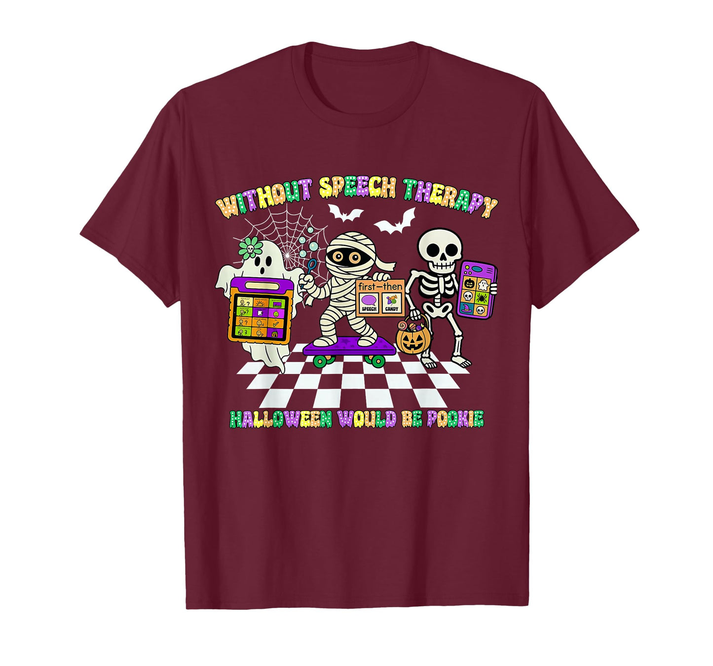 Trick Or Speech Halloween SLP Retro Speech Therapy Halloween T-Shirt