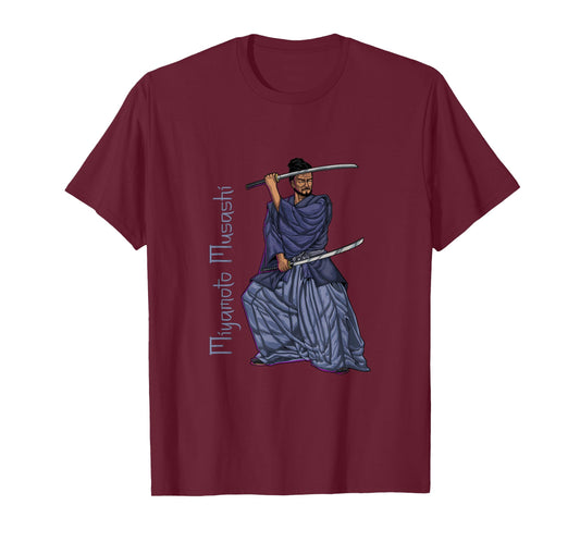 Miyamoto Musashi - with two katanas T-Shirt