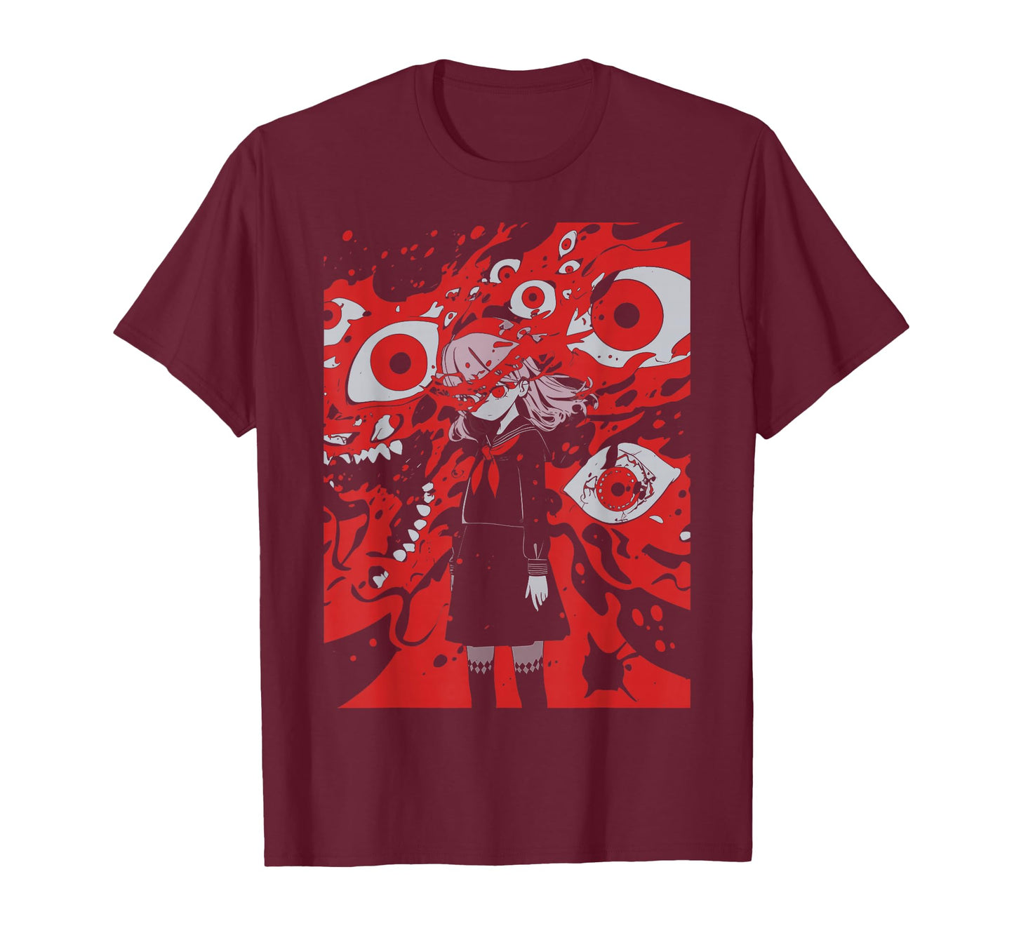 Anime Manga Ghoul Girl | Horror Creepy | Pastel Goth Grunge T-Shirt