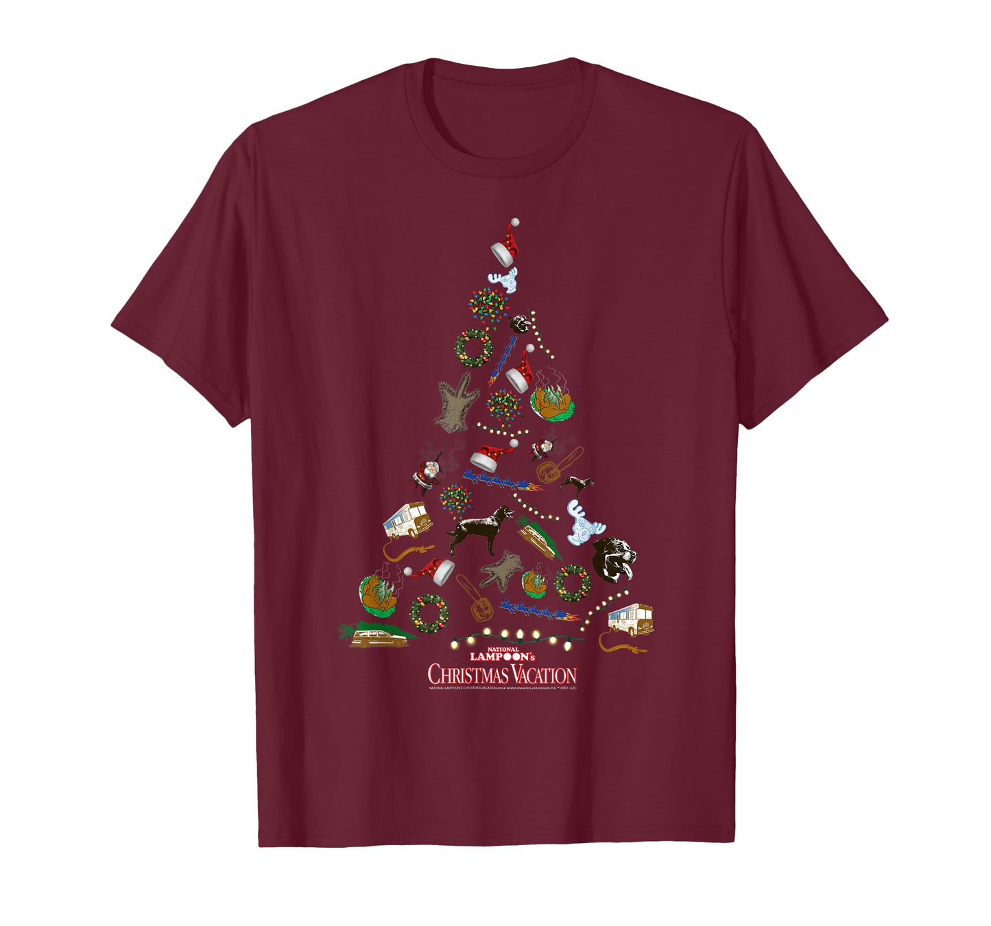 National Lampoon's Christmas Vacation T-Shirt for Women, Black, Small, Short Sleeve, Crew Neck, Classic Fit, Imported