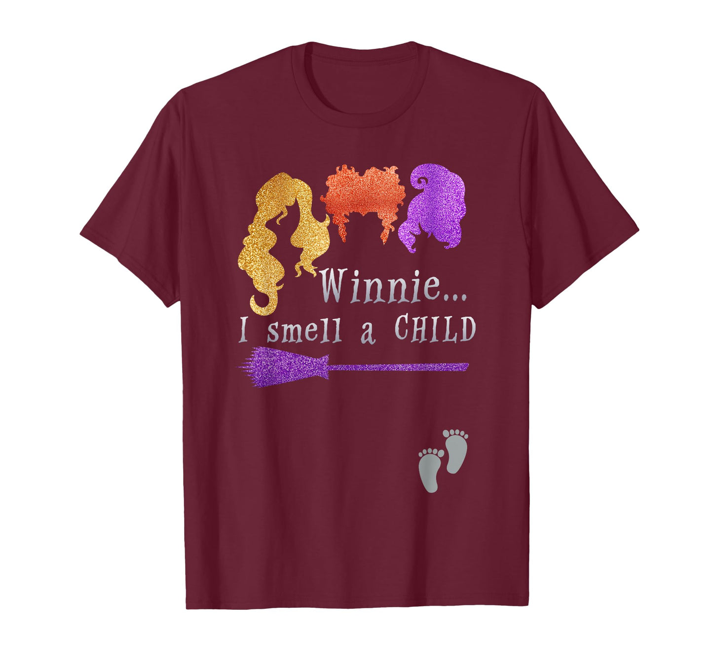 Pregnancy Halloween Costume For Women Winnie I Smell A Child T-Shirt