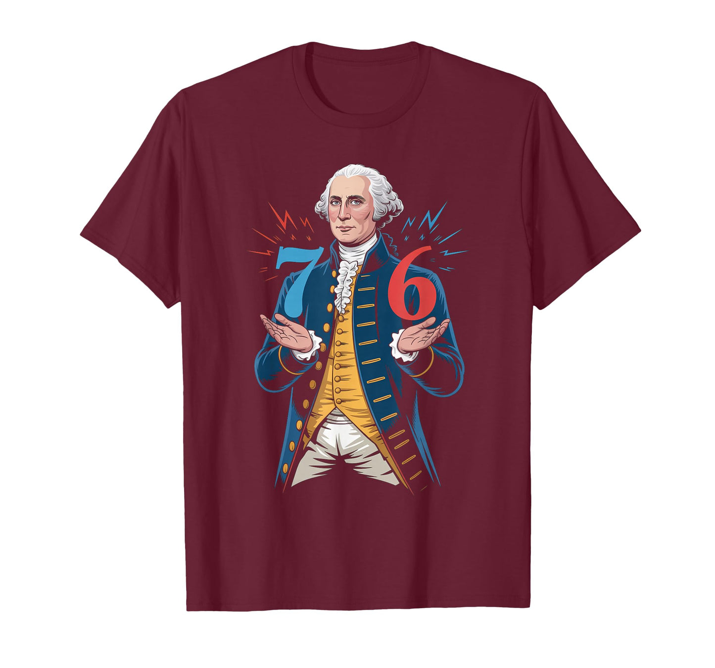 6-7 7-6 George Washington Seven Six Teacher American T-Shirt