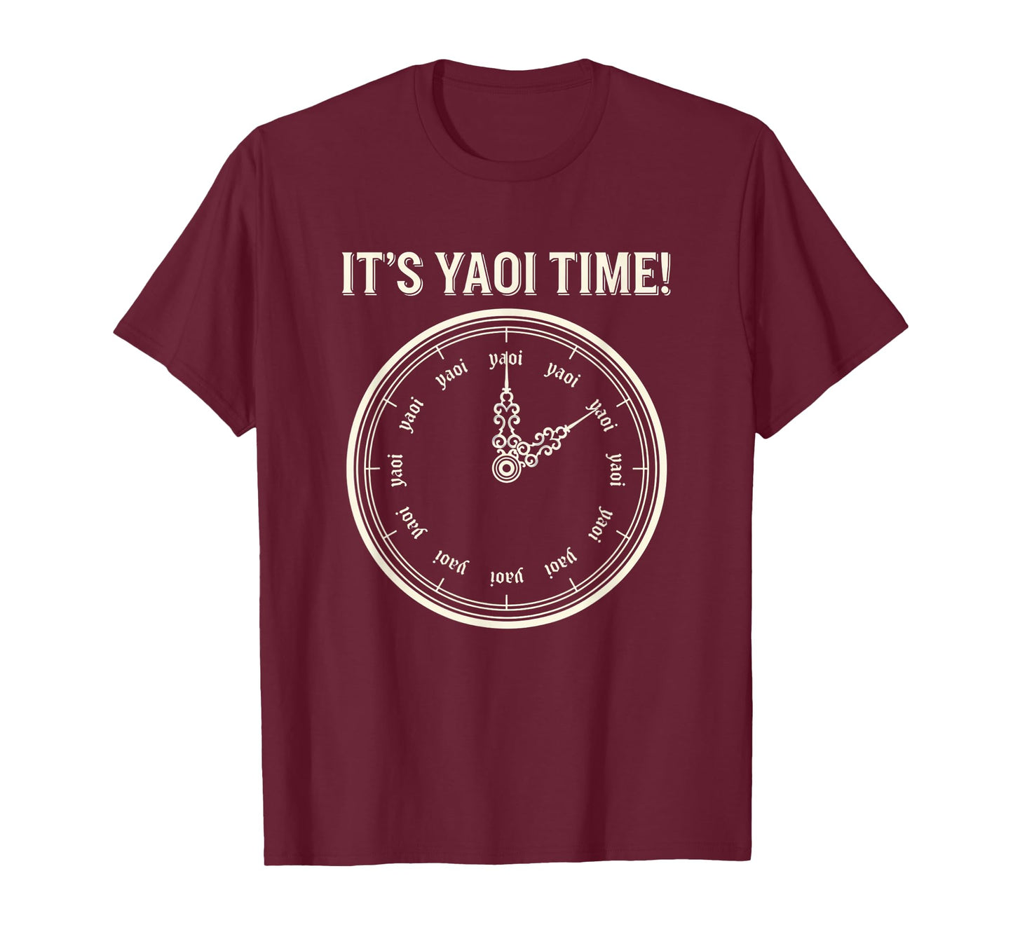 Anime Yaoi Clock, It's Yaoi Time! BL Otaku Manga Fan Design T-Shirt