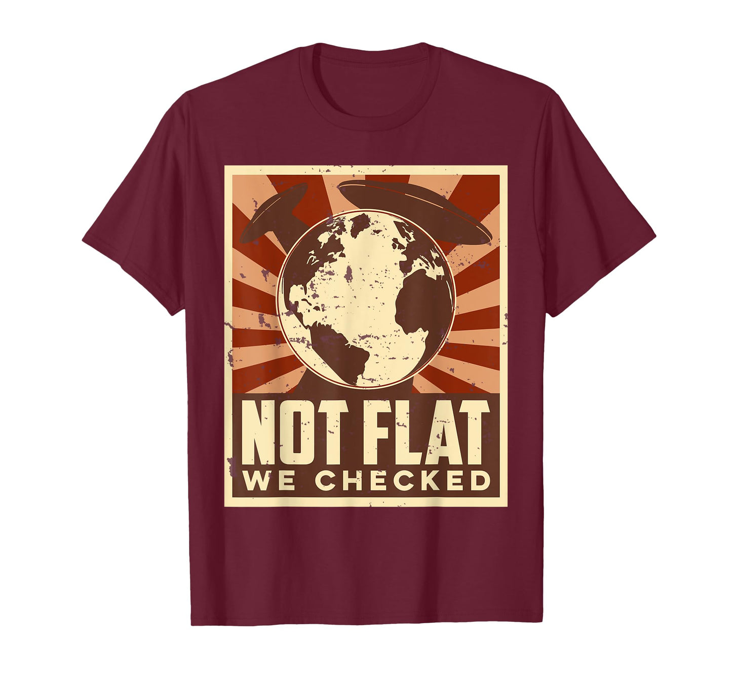 Ufo Alien Not Flat We Checked T-Shirt