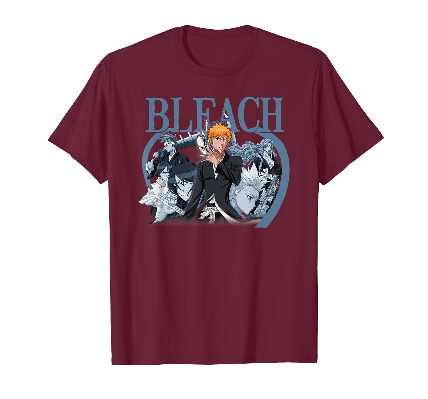 Bleach Ichigo with Blue Toned Group Color Anime T-Shirt