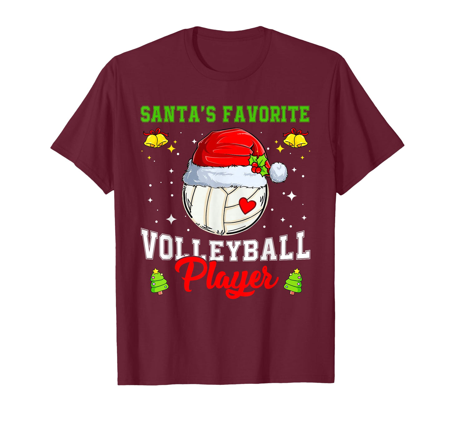 Santa's Favorite Volleyball Player Christmas Pajamas Men T-Shirt