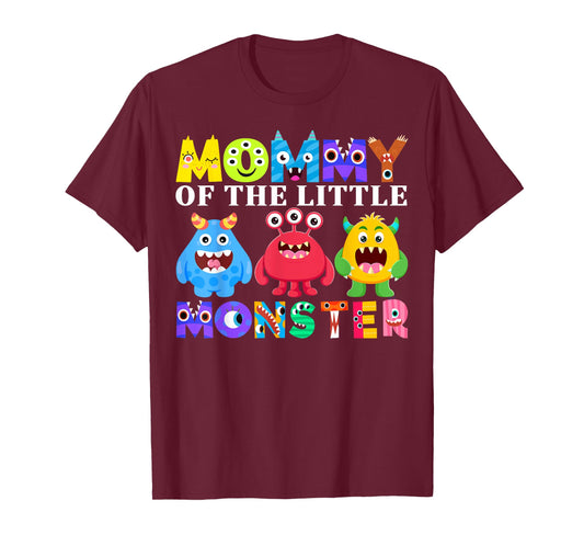 Mommy Little Monster Kids 1st Birthday Party Family Monster T-Shirt