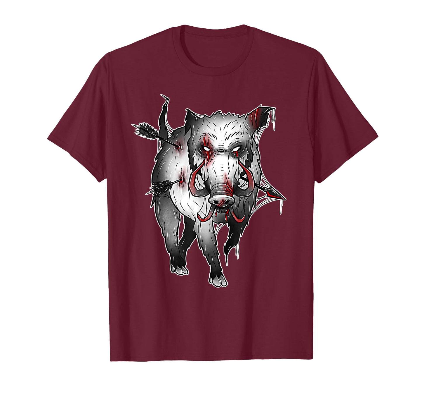 Wild Boar Zombie Hog Creepy Pig T-Shirt