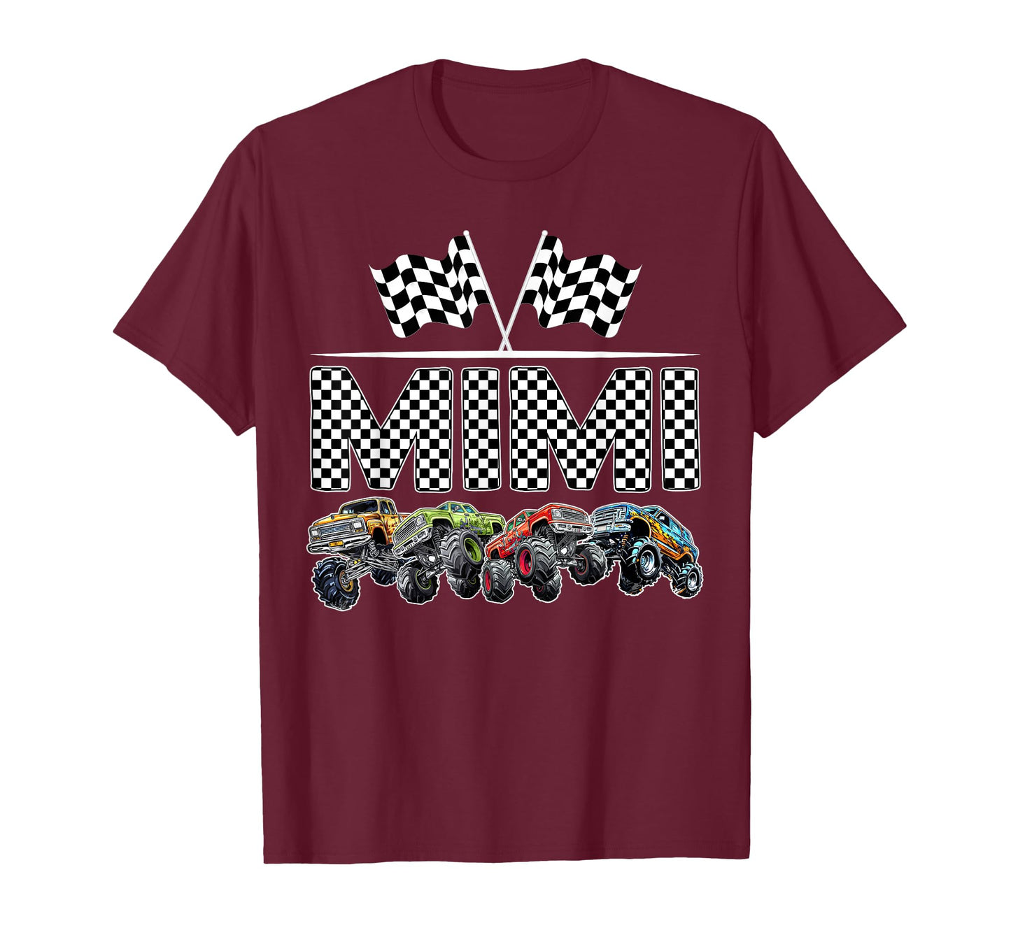 Mimi Retro Monster Truck Family Birthday Matching T-Shirt