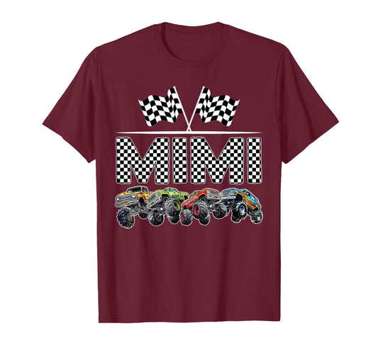 Mimi Retro Monster Truck Family Birthday Matching T-Shirt
