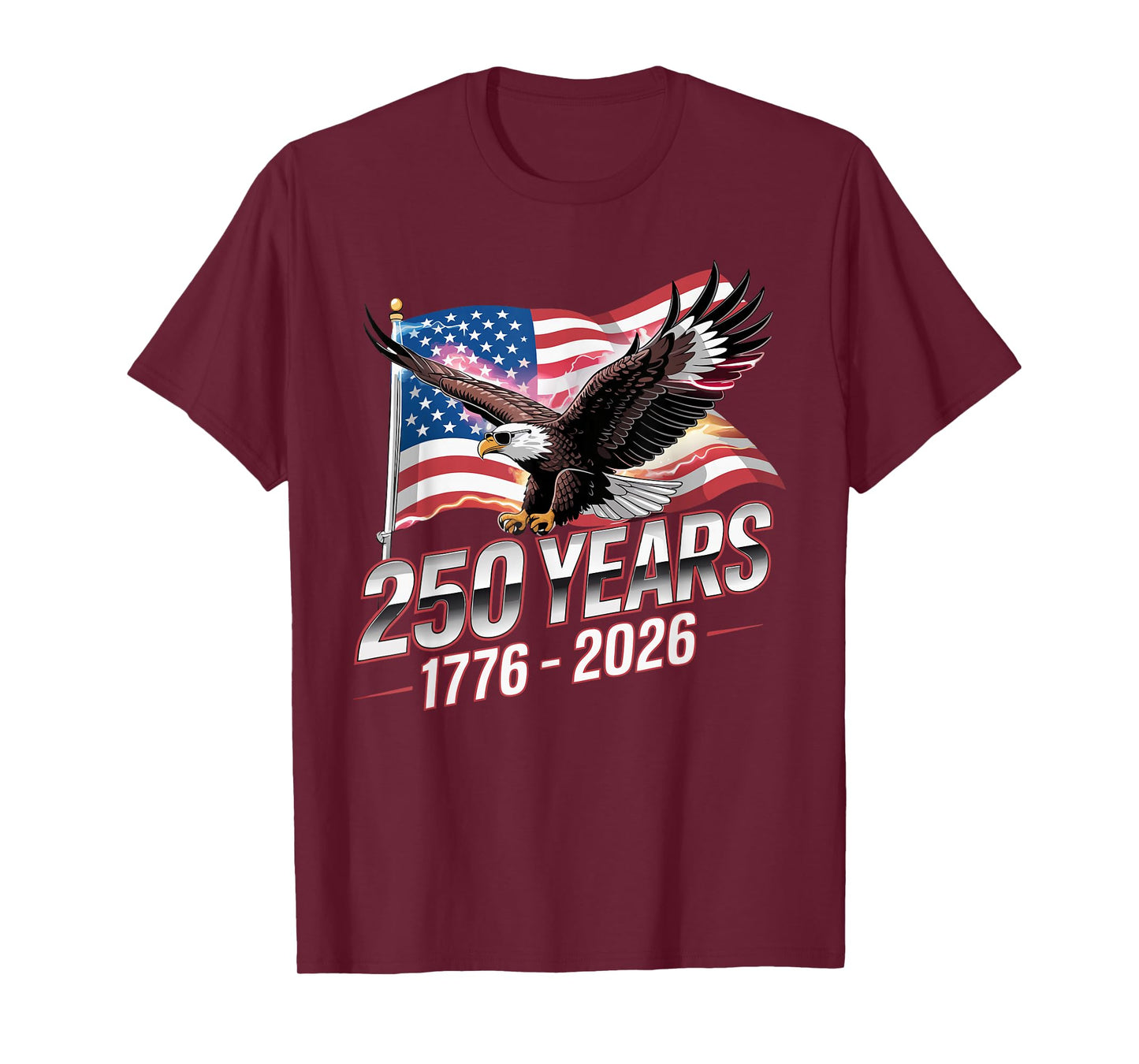 USA 250 Years Eagle 1776-2026 Flag 250th Anniversary T-Shirt