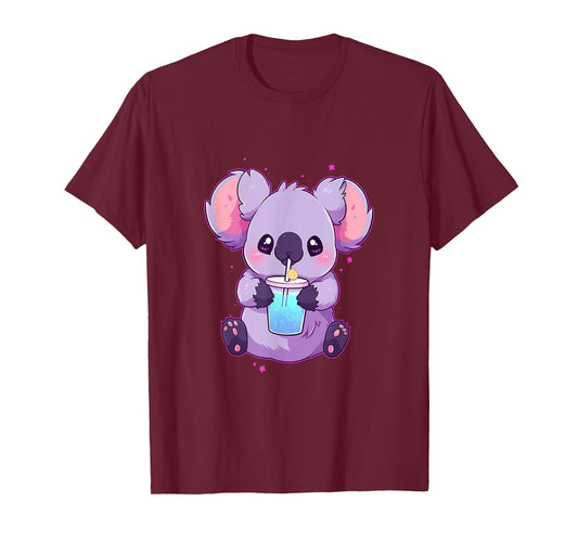 Koala Bear Boba Tea Bubble Tea Anime Kawaii T-Shirt
