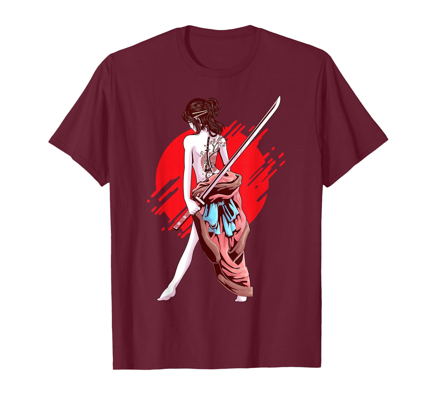 Samurai Girl Japanese Art Anime T-Shirt