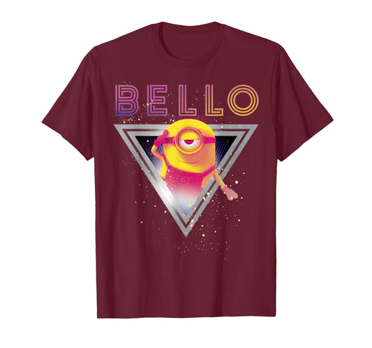 Despicable Me Minions Retro Bello Triangle Graphic T-Shirt T-Shirt