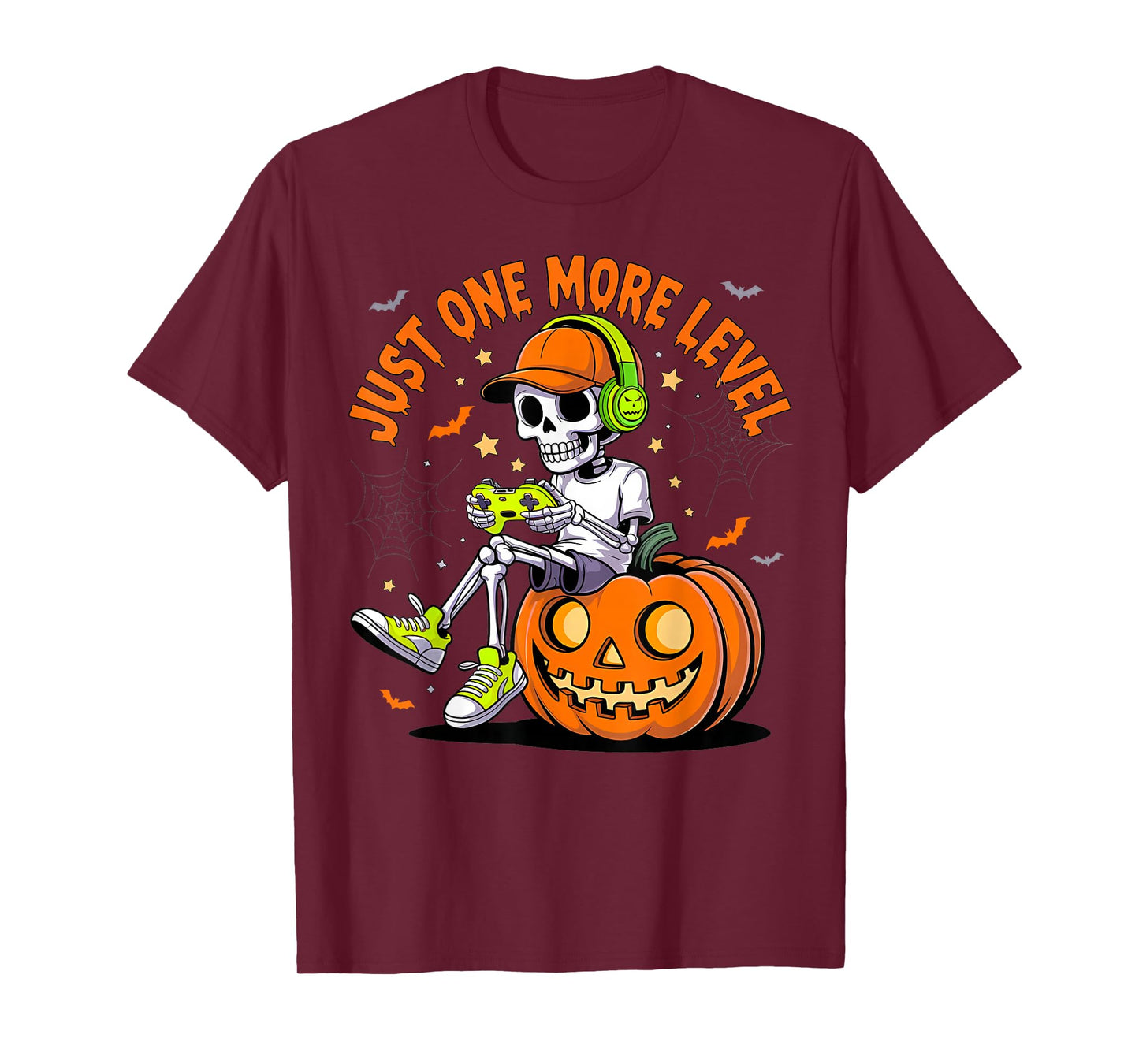 Funny Video Game Halloween Skeleton Gamer Costume Men Boys T-Shirt