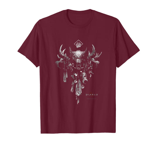 Diablo IV Druid Sigil Distressed White Armor T-Shirt