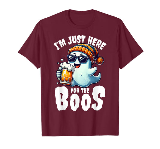 I'm Just Here For The Boos Funny Halloween Drinking Party T-Shirt