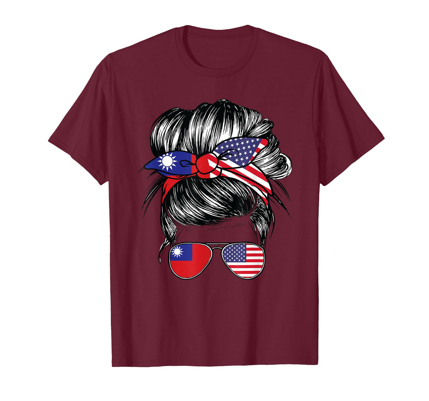 Taiwan Flag Taiwanese Women American USA Heritage Taiwan T-Shirt