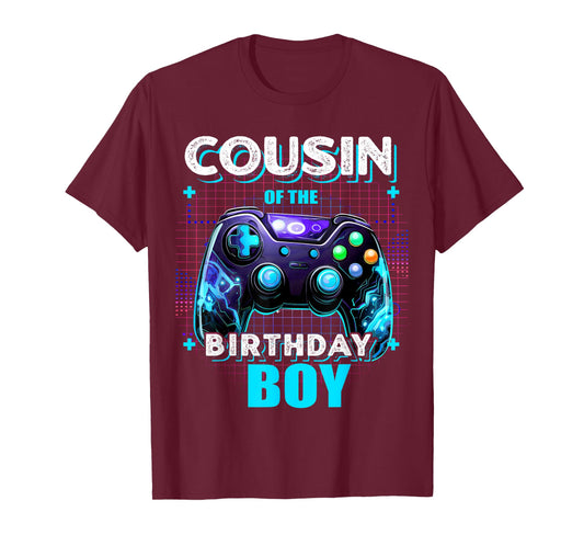 Cousin of the Birthday Boy Matching Video Gamer Party T-Shirt
